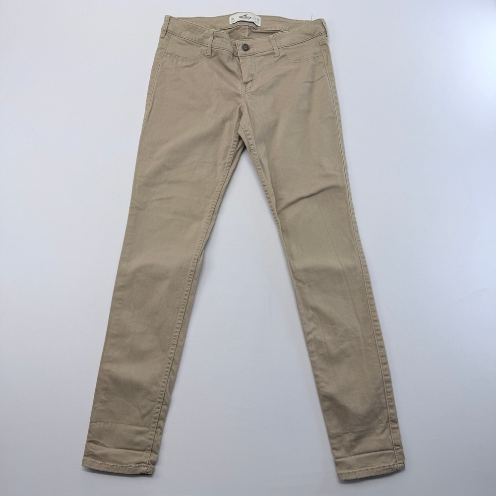 Hollister Skinny Chino Pants Khaki Tan Low Rise 9R W29 L31 Cotton Stretch